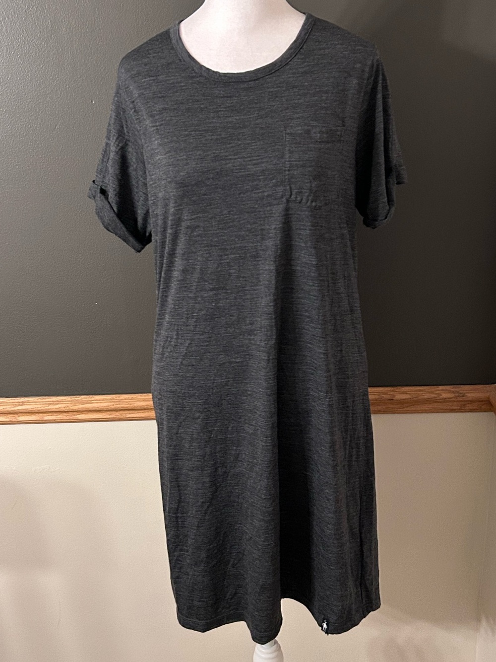 Smartwool Merino 150 Short Sleeve Dress Iron Heather Gray Size Small